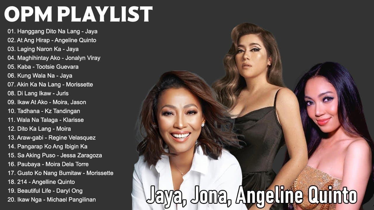 Jaya, Jona, Angeline Quinto | Jaya Tagalog Love Songs - Best Songs Nonstop Collection 2024