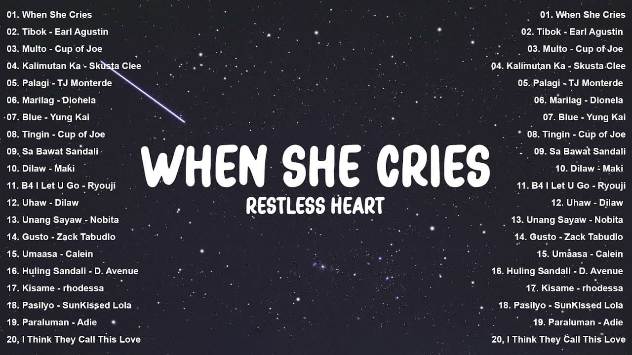 OPM Trending Playlist 2025 - Tagalog Love Songs With Lyrics | When She Cries - Restless Heart, Tibok
