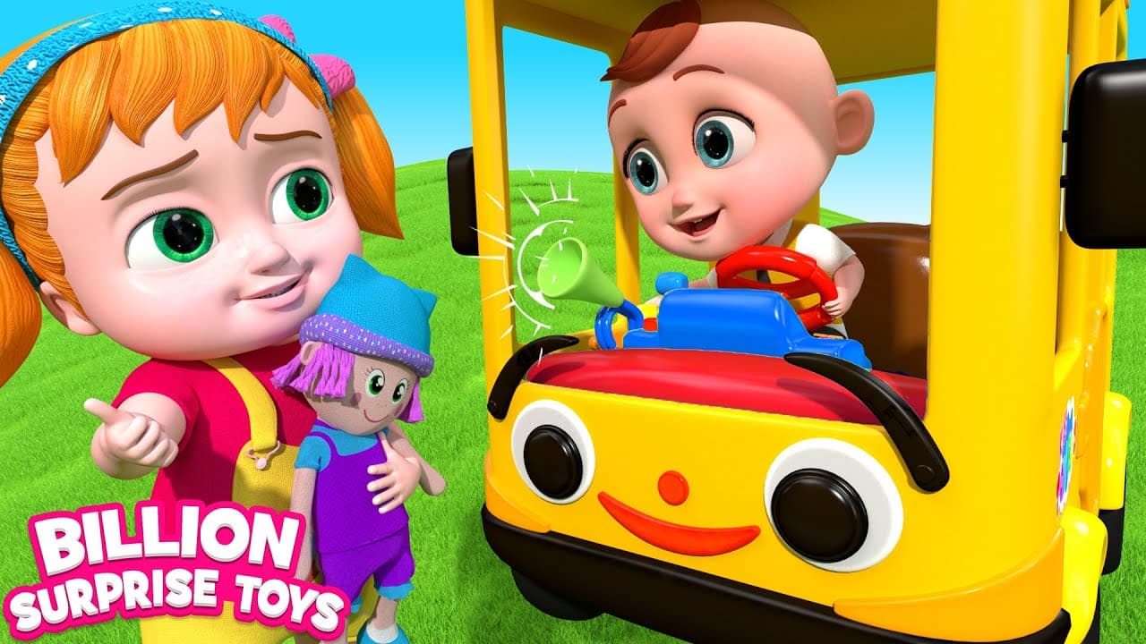 Wheels on the Bus Go Round and Round - BillionSurpriseToys Nursery Rhymes & Kids Songs