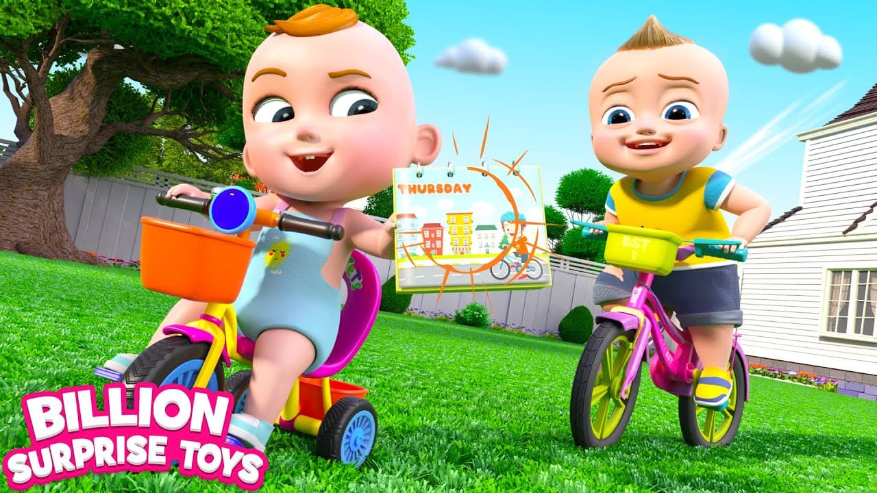 Learn Days of a Week Song! BillionSurpriseToys Nursery Rhymes, Kids Songs