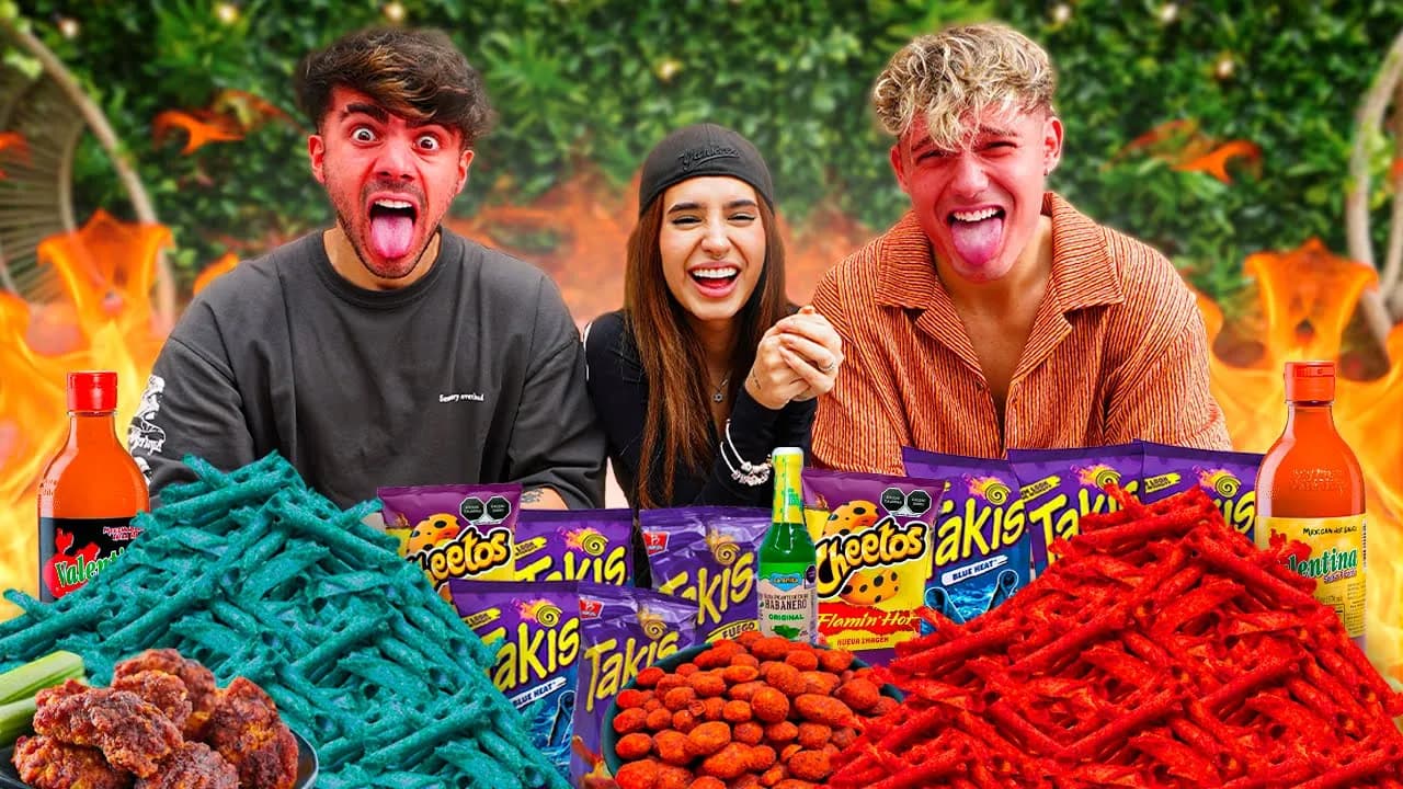 COMIENDO LA COMIDA MAS PICANTE CON IAN LUCAS Y FEDE VIGEVANI | Domelipa