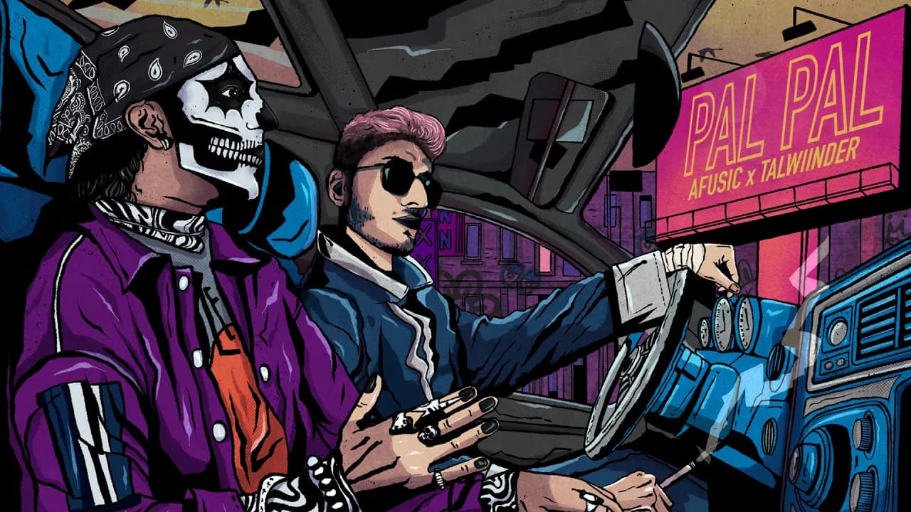 Afusic - Pal Pal with @Talwiinder  (Official Visualiser) Prod. @AliSoomroMusic