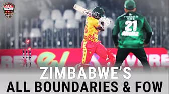 Zimbabwe's All FOW & Boundaries | Pakistan vs Zimbabwe | Match 01 | Tri Nation Series | PCB | M2T1U