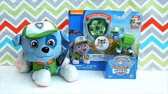 Paw Patrol ROCKY Plush and Action Pack Pup Rocky Toy Unboxing Review