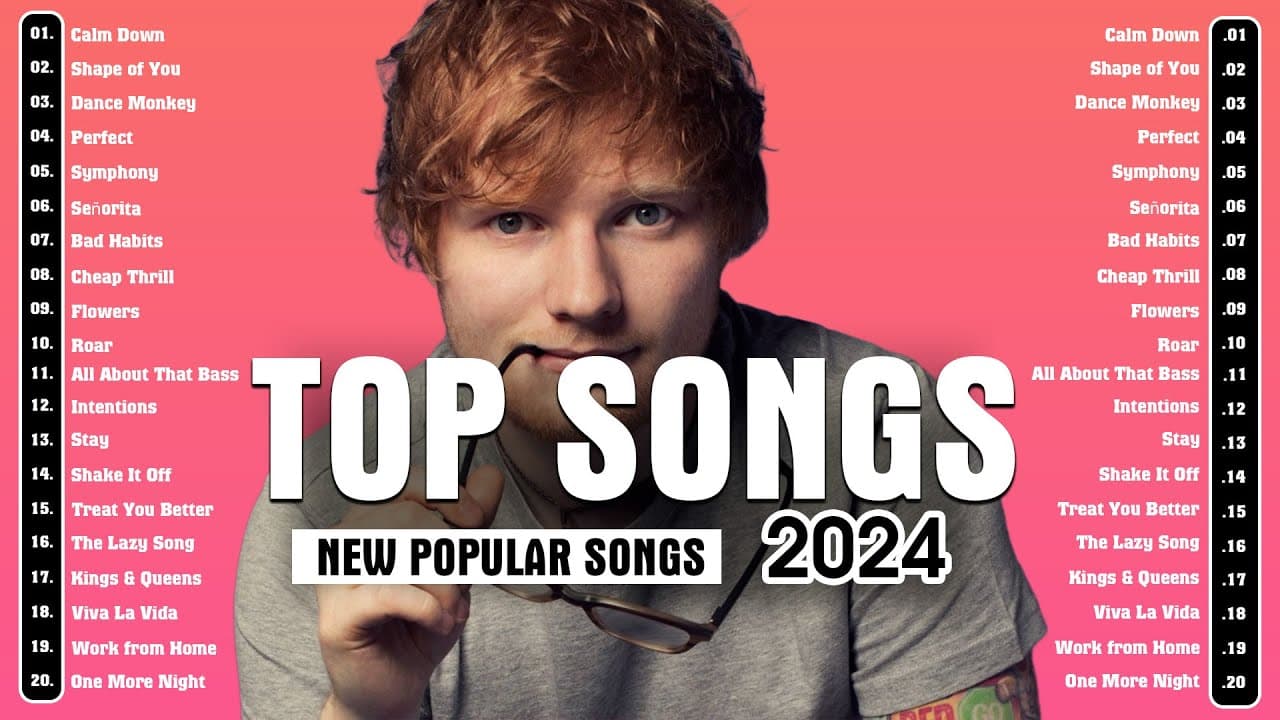 Clean pop playlist of 2023 2024 ~ Ed Sheeran, Adele, Selena Gomez, The Weeknd, Miley Cyrus, Rihanna